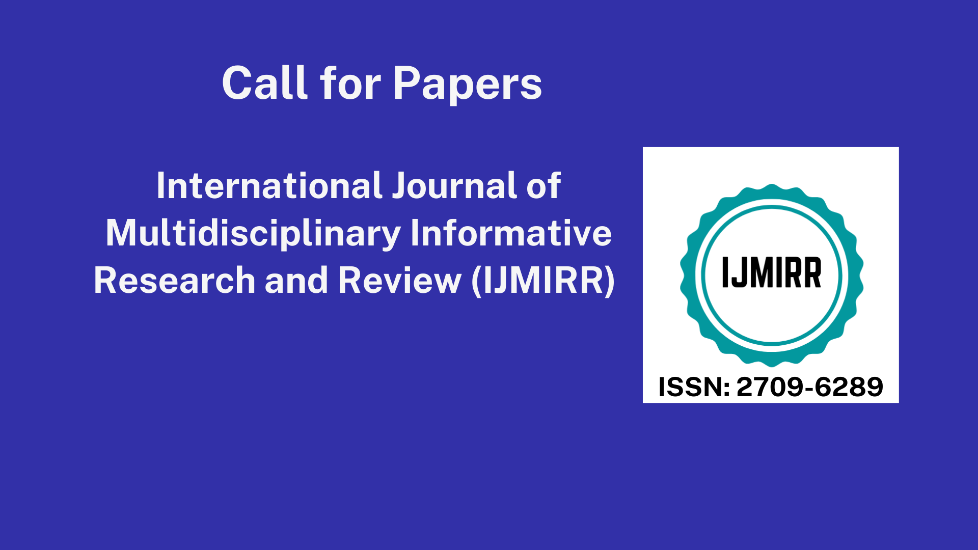 Call for Papers for Six Issues