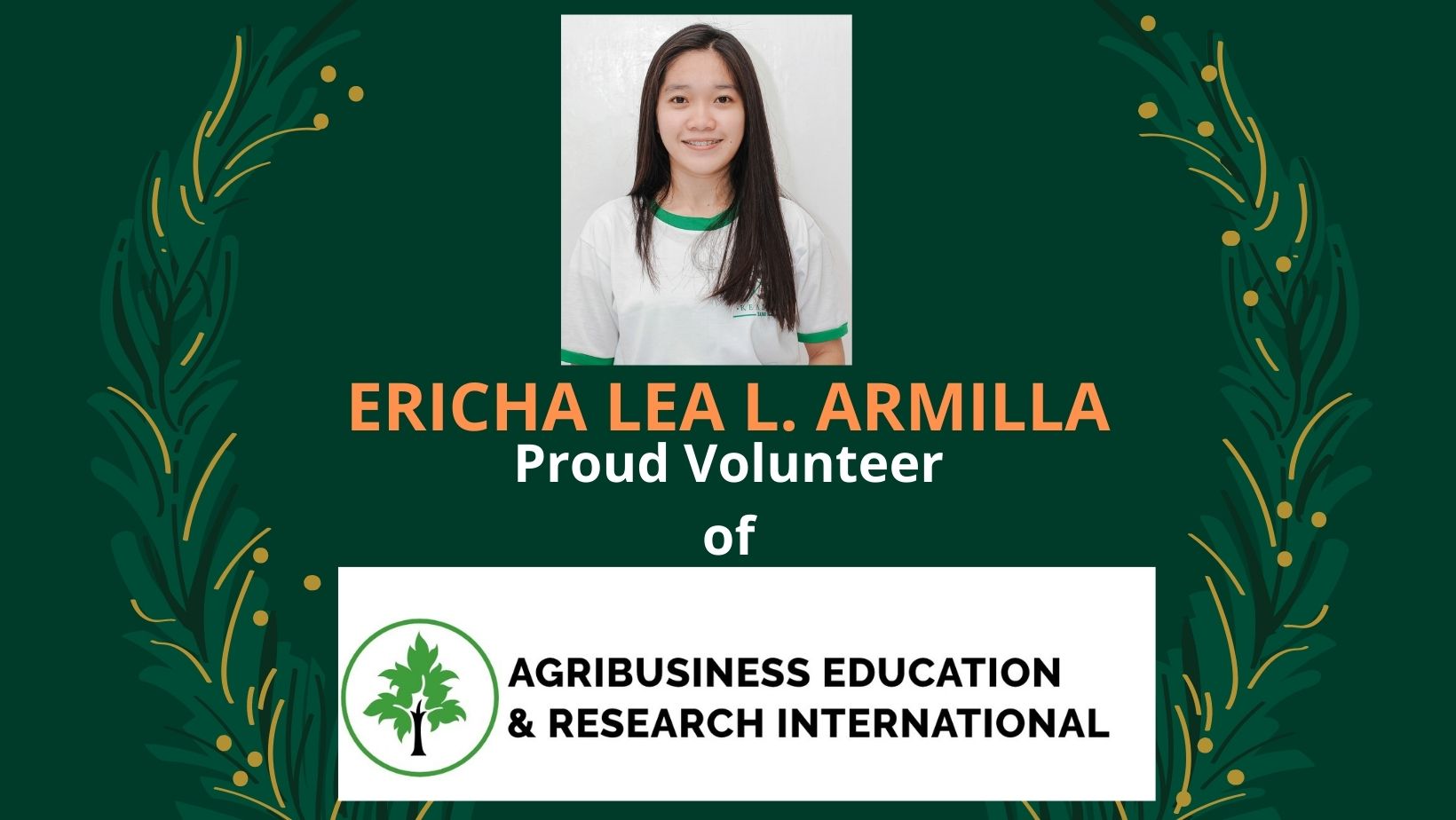 Ericha Lea L. Armilla – Our Proud Volunteer